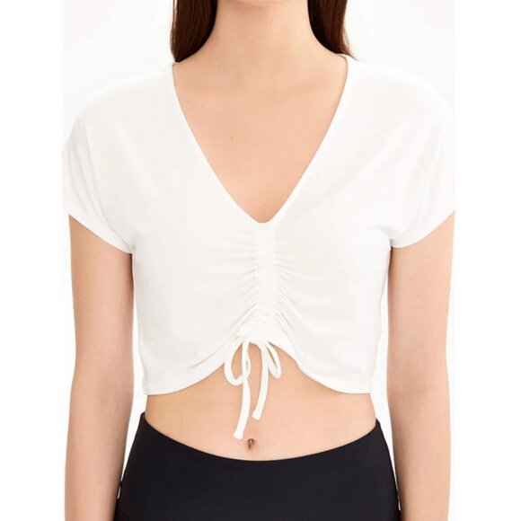 Lolë Anya White Crop Top (XL) - Picture 8 of 8